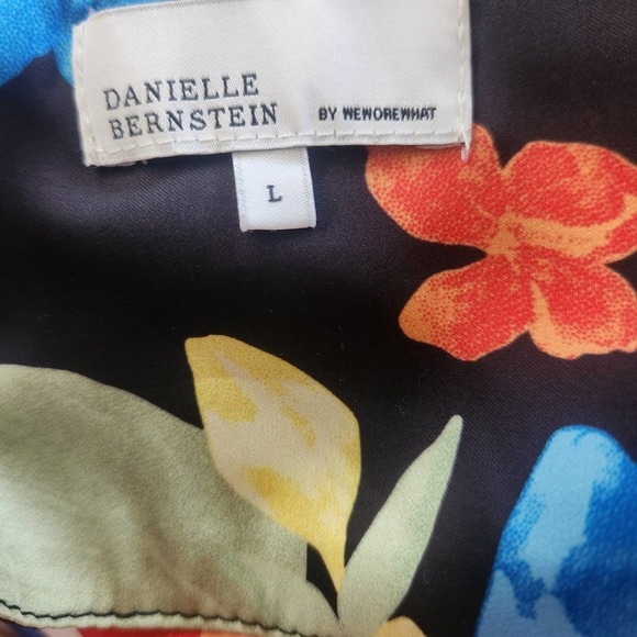 Danielle Bernstein‎ x WeWoreWhat Floral Silky Scarf Top Size Large - Picture 6 of 7